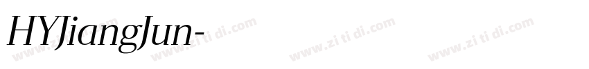 HYJiangJun字体转换