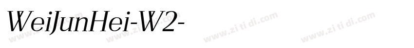 WeiJunHei-W2字体转换