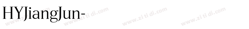 HYJiangJun字体转换