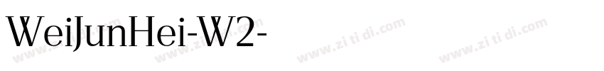 WeiJunHei-W2字体转换