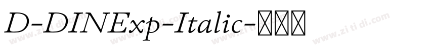 D-DINExp-Italic字体转换