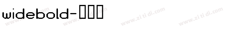 widebold字体转换