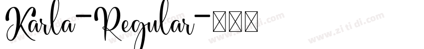 Karla-Regular字体转换