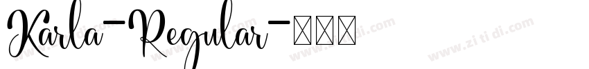 Karla-Regular字体转换
