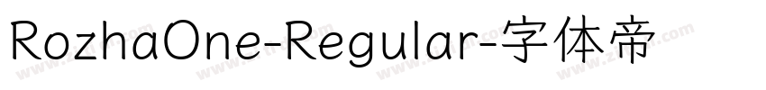 RozhaOne-Regular字体转换