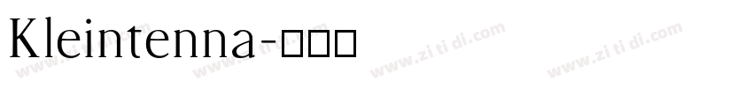 Kleintenna字体转换