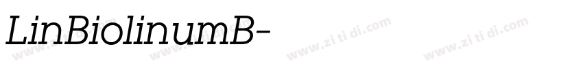 LinBiolinumB字体转换