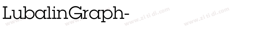 LubalinGraph字体转换