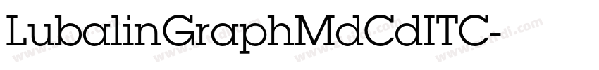 LubalinGraphMdCdITC字体转换