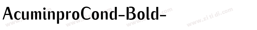 AcuminproCond-Bold字体转换