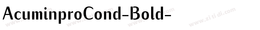 AcuminproCond-Bold字体转换