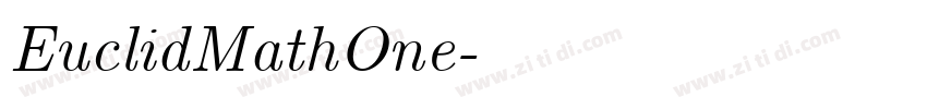 EuclidMathOne字体转换