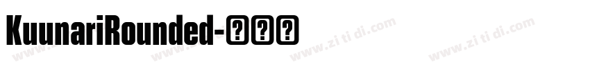 KuunariRounded字体转换