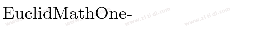 EuclidMathOne字体转换