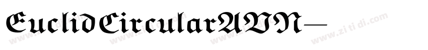 EuclidCircularAVN字体转换