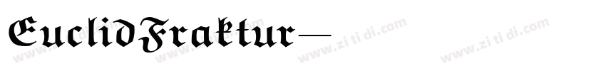 EuclidFraktur字体转换