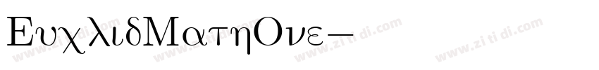 EuclidMathOne字体转换