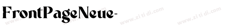 FrontPageNeue字体转换