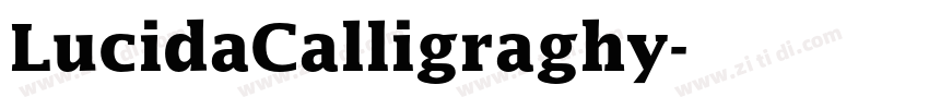 LucidaCalligraghy字体转换