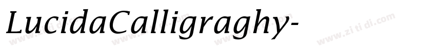 LucidaCalligraghy字体转换