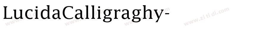 LucidaCalligraghy字体转换