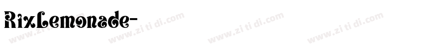 RixLemonade字体转换