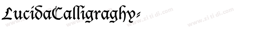 LucidaCalligraghy字体转换