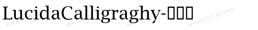 LucidaCalligraghy字体转换