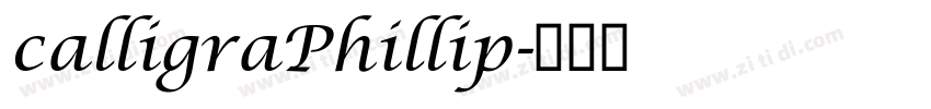 calligraPhillip字体转换 calligraPhillip字体转换