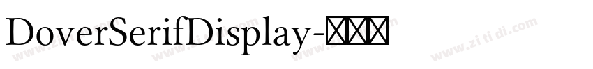 DoverSerifDisplay字体转换