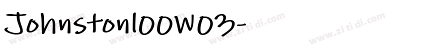 Johnstonl00W03字体转换