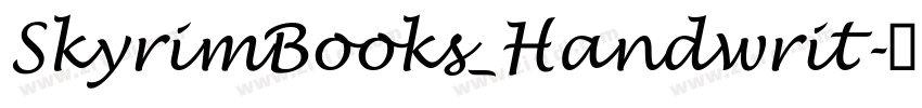 SkyrimBooks_Handwrit字体转换