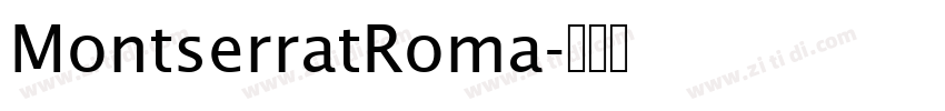 MontserratRoma字体转换
