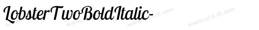 LobsterTwoBoldItalic字体转换