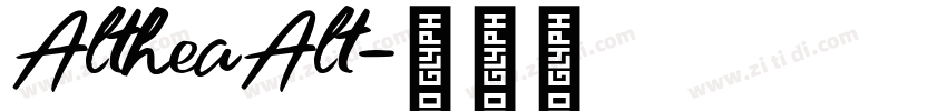 AltheaAlt字体转换