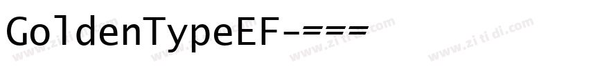 GoldenTypeEF字体转换