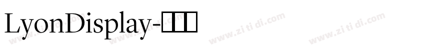 LyonDisplay字体转换