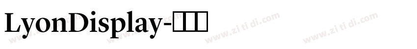 LyonDisplay字体转换