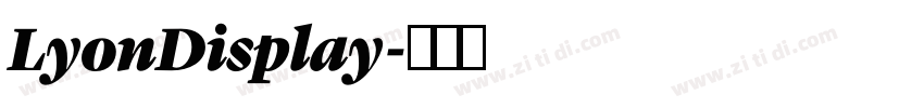 LyonDisplay字体转换