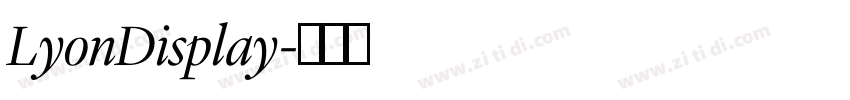 LyonDisplay字体转换