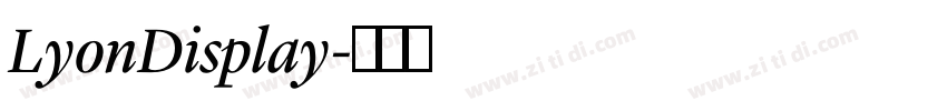 LyonDisplay字体转换