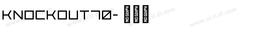 knockout70字体转换
