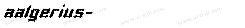 aalgerius字体转换
