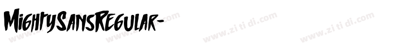 MightySansRegular字体转换
