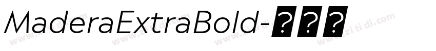 MaderaExtraBold字体转换