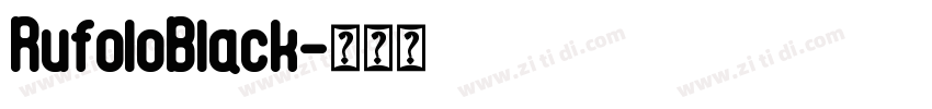 RufoloBlack字体转换