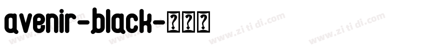 avenir-black字体转换