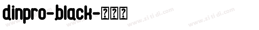dinpro-black字体转换