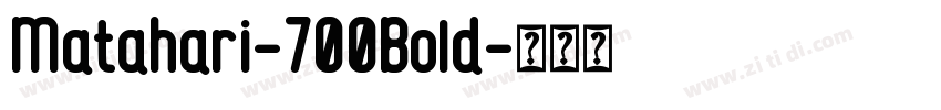 Matahari-700Bold字体转换