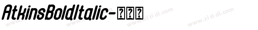 AtkinsBoldItalic字体转换